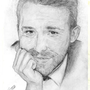 Ryan Reynolds Portrait Drawing done by Jovana Kosta